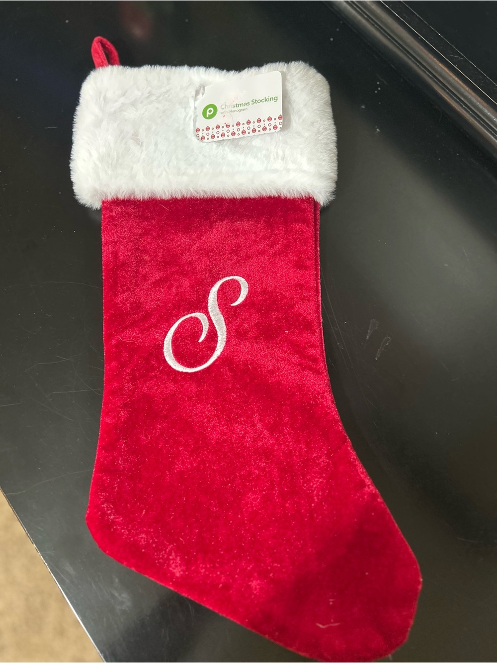 NWT Monogrammed Christmas Stocking